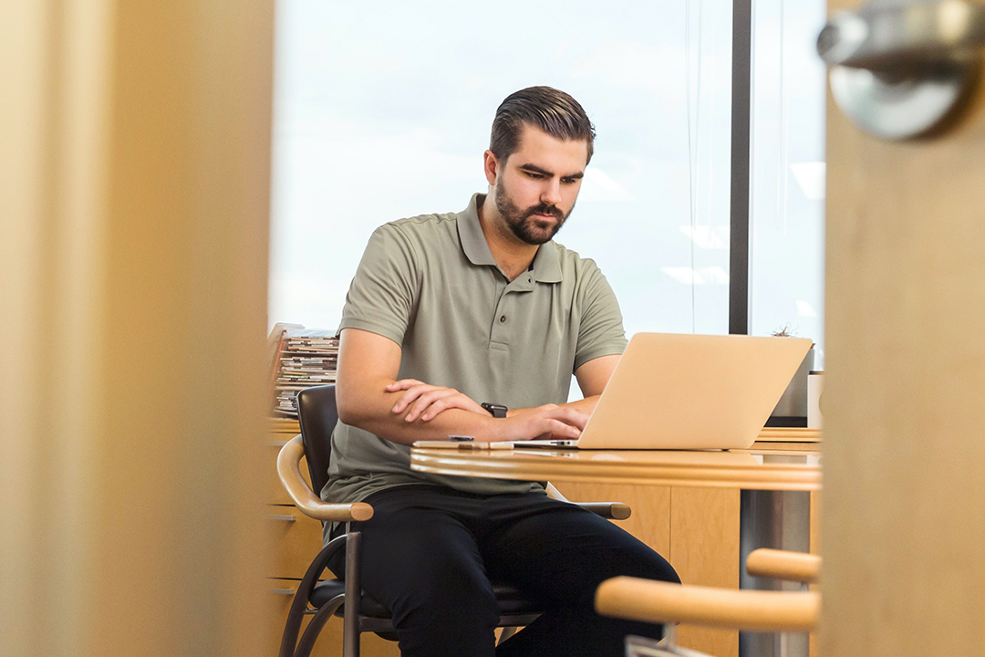 Man working at desk